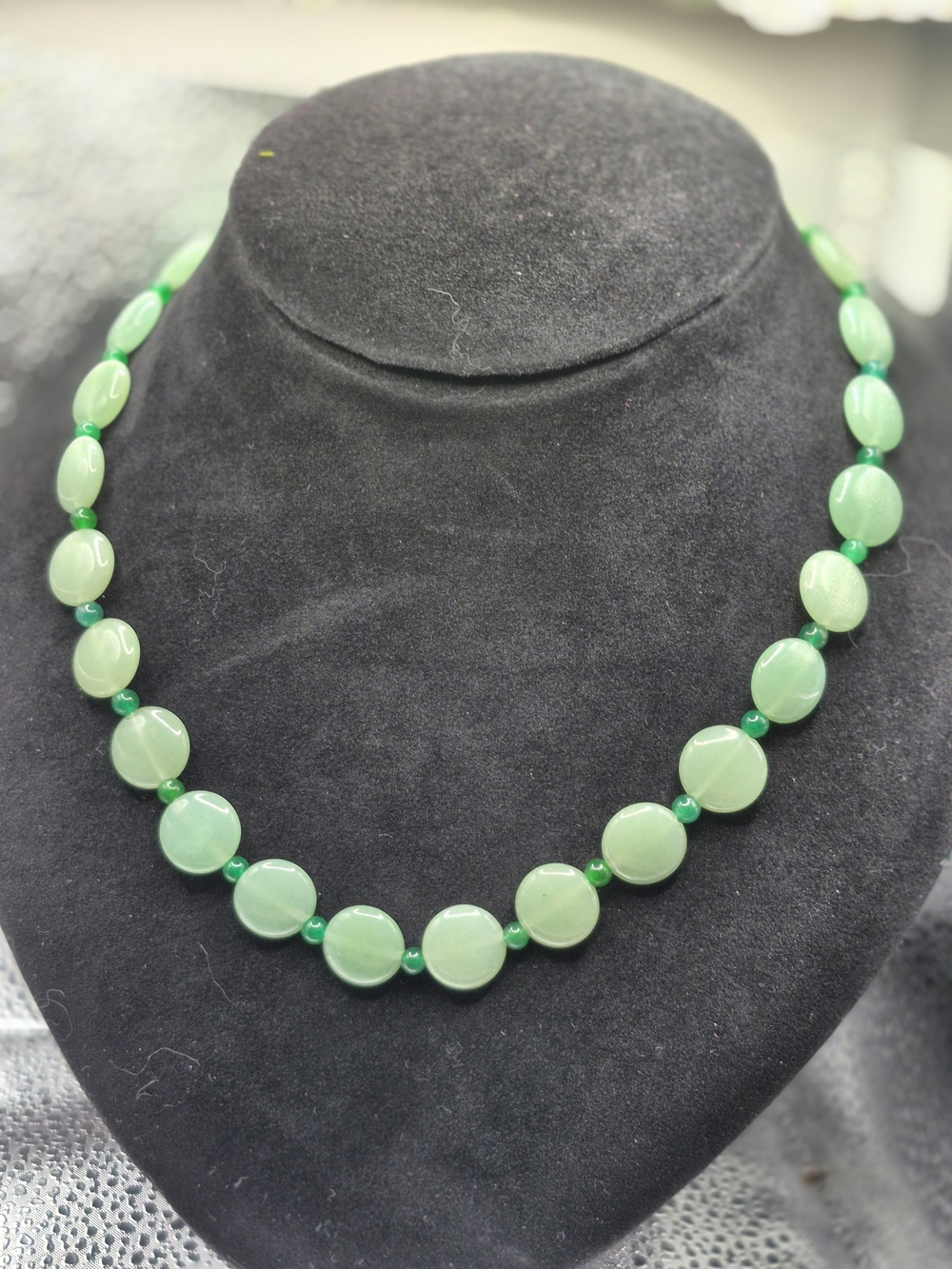 Genuine Green Adventurine Beaded Necklace